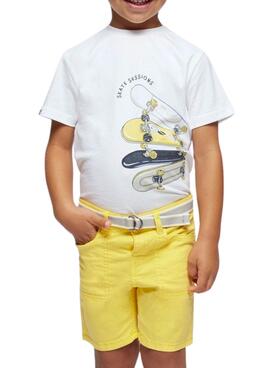 Camiseta Mayoral Skate Blanco Para Niño