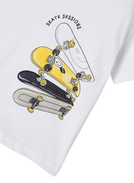 Camiseta Mayoral Skate Blanco Para Niño