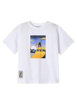 Camiseta Mayoral Skate Park Blanco Para Niño