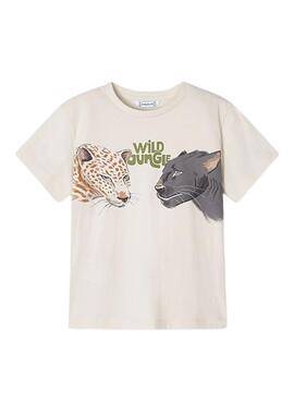 Camiseta Mayoral Wild Jungle Blanco Para Niño