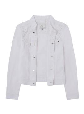 Cazadora Vaquera Pepe Jeans Isa Jacket Blanco Niña