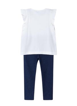 Conjunto Mayoral 2 piezas leggings Camiseta Blanco