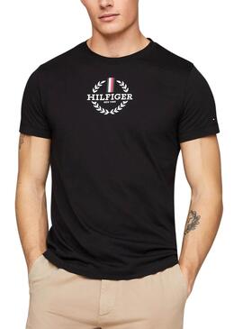 Camiseta Tommy Hilfiger Global Negro para Hombre