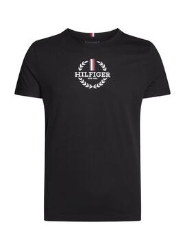 Camiseta Tommy Hilfiger Global Negro para Hombre