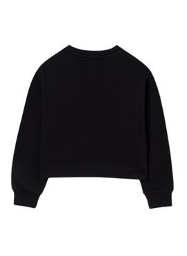 Sudadera Mayoral Bordados Negro Para Niña