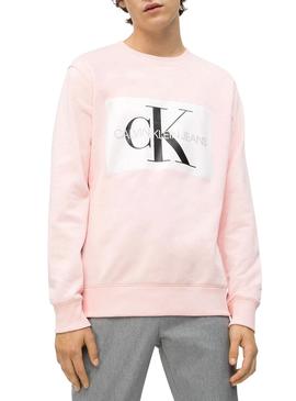 Sudadera Calvin Klein Monogram Box Rosa Hombre