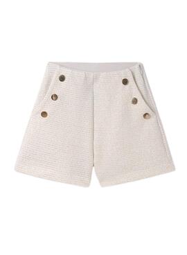 Short Mayoral Tweed Beige Para Niña