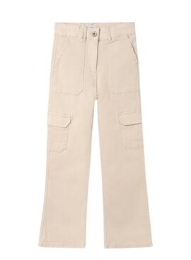 Pantalón Mayoral Largo Sarga Beige Para Niña