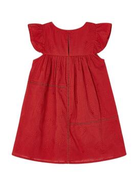 Vestido Mayoral Bordado Rojo Para Niña