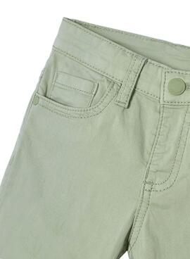 Pantalón Mayoral Sarga Slim Basic Verde Para Niño