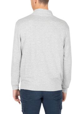 Sudadera El Pulpo Perkins Parche Gris Para Hombre