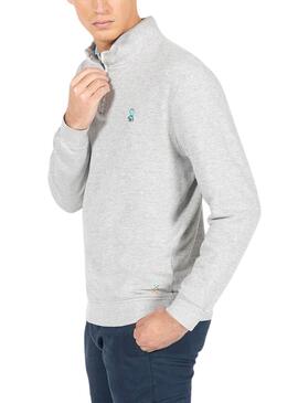 Sudadera El Pulpo Perkins Parche Gris Para Hombre