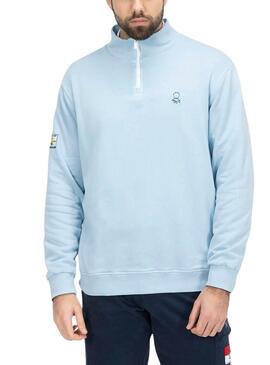 Sudadera El Pulpo Perkins Parche Azul Para Hombre