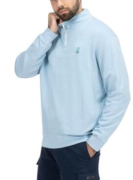 Sudadera El Pulpo Perkins Parche Azul Para Hombre