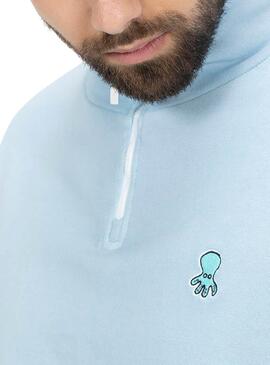 Sudadera El Pulpo Perkins Parche Azul Para Hombre