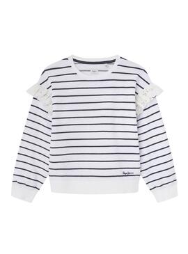 Sudadera Pepe Jeans Ona Blanco Para Niña