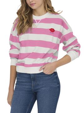 Sudadera Only Serena Rosa para Mujer