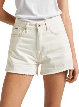 Shorts Pepe Jeans A-Line Blanco para Mujer