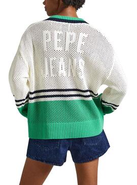 Jersey Pepe Jeans Grey Blanco para Mujer