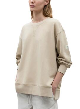 Sudadera Ecoalf Moss Beige Para Mujer