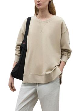 Sudadera Ecoalf Moss Beige Para Mujer