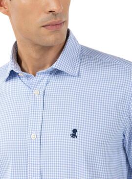 Camisa El Pulpo Sena Azul Capri Para Hombre