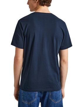 Camiseta Pepe Jeans Clag Marino para Hombre