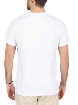 Camiseta El Pulpo Estampado Hawaiano Blanco Hombre