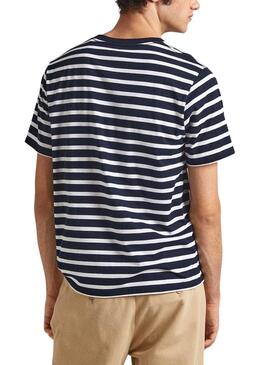 Camiseta Pepe Jeans Striped Eggo Marino Hombre