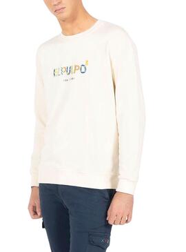 Sudadera El Pulpo Formas Blanco Roto Para Hombre