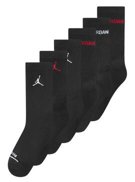 Calcetines Jordan Legend 6 Pares Negro Para Niños