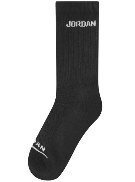 Nike Jordan - Paquete de 6 calcetines para niños, talla 7-9 (3y-5y) -  Negro, Negro 