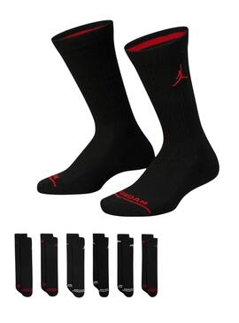 Calcetines Jordan Legend 6 Pares Negro Para Niños