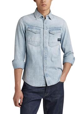 Camisa G-Star Dakota Slim Denim Para Hombre