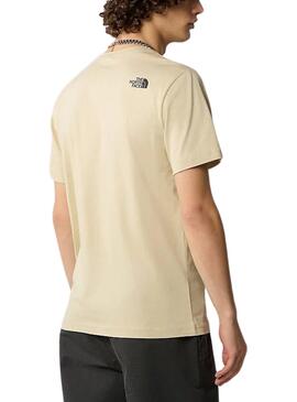 Camiseta The North Face Fine Tee Beige Hombre