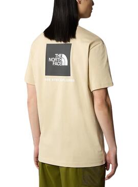 Camiseta The North Face Redbox Beige Para Hombre