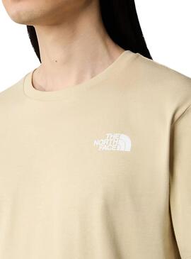 Camiseta The North Face Redbox Beige Para Hombre