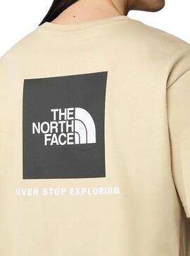 Camiseta The North Face Redbox Beige Para Hombre