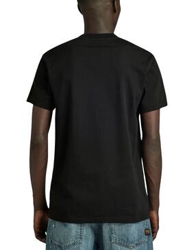 Camiseta G-Star Distressed Old School Negro Hombre