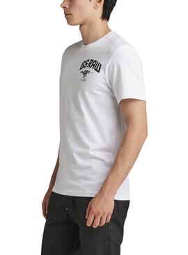 Camiseta G-Star Skeleton Dog Blanco Para Hombre