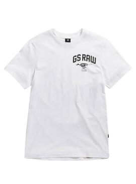 Camiseta G-Star Skeleton Dog Blanco Para Hombre