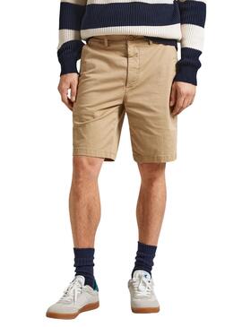 Bermudas Pepe Jeans Chino Beige para Hombre