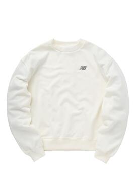 Sudadera New Balance Crew Blanco para Mujer