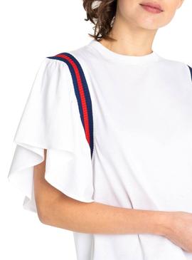 Camiseta Lee Taped Blanco Mujer