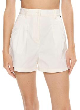 Pantalón Corto Tommy Jeans Claire Beige Para Mujer