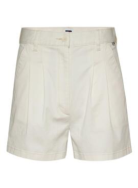 Pantalón Corto Tommy Jeans Claire Beige Para Mujer