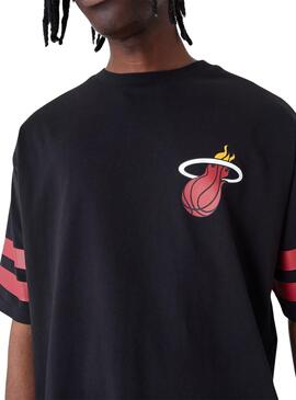 Camiseta New Era Miami Heat NBA Negro Hombre