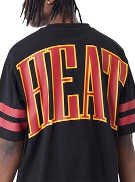 Camiseta New Era Miami Heat NBA Negro Hombre