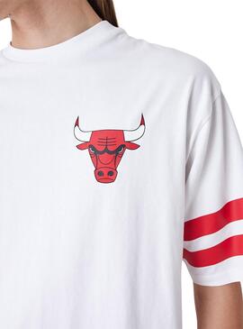 Camiseta New Era Chicago Bulls NBA Blanco Hombre