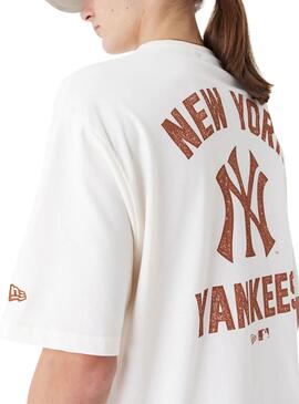 Camiseta New Era New York Yankees MLB Blanco Hombr